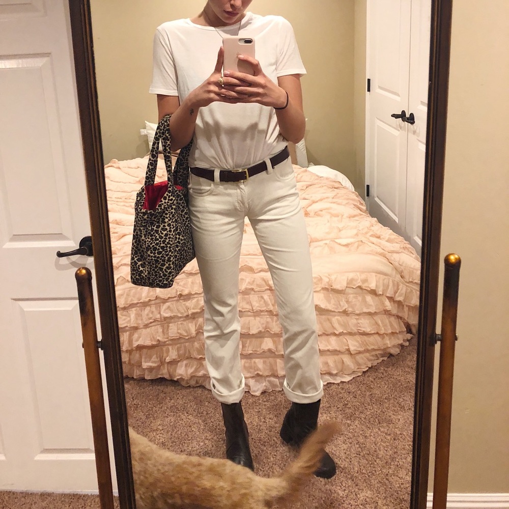 White Vintage Ralph Lauren Corduroy Pants